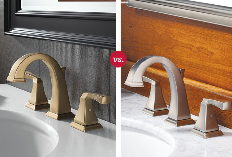 Home & Garden Delta bathroom Faucet Silver And Gold Color fabrictown.ca